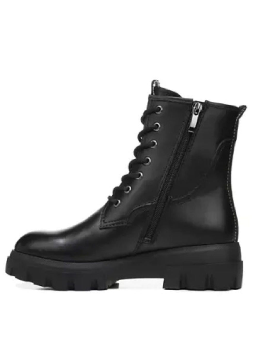 ✨New Franco Sarto Black Lace-Up Platform Combat Boots Size 6
